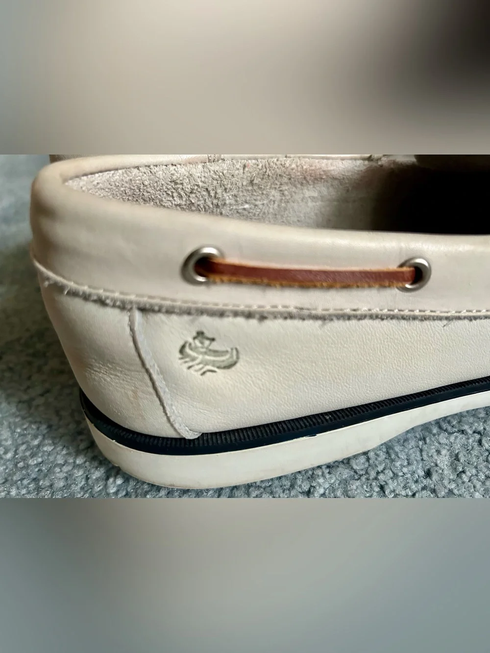 G.H. Bass & Co. Heritage Collection Leather Boat Shoes - 10.5 - Egret